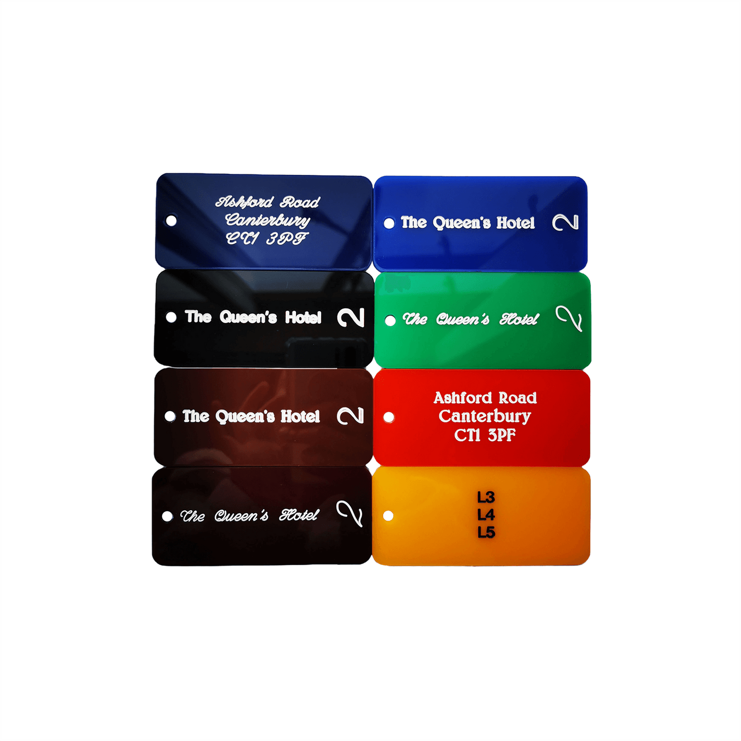 Acrylic Key Tag Oblong