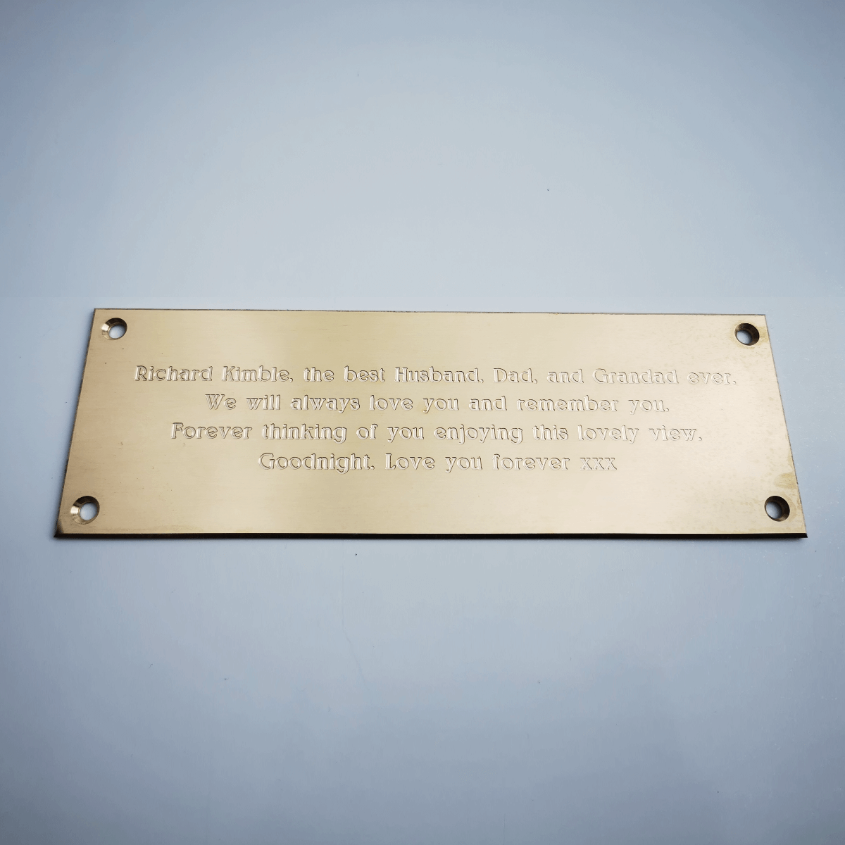 Brass Memorial Sign
