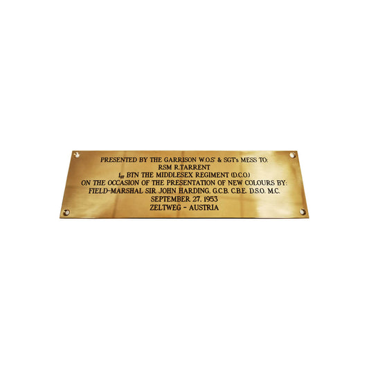 Brass Memorial Sign